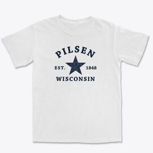 Pilsen Wisconsin Star Premium Heavyweight T-shirt