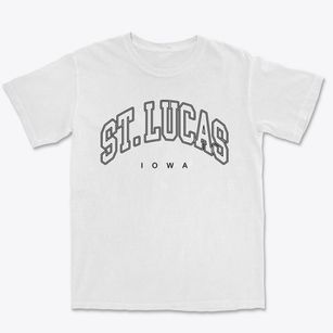 St. Lucas Iowa Inline Premium Heavyweight T-shirt