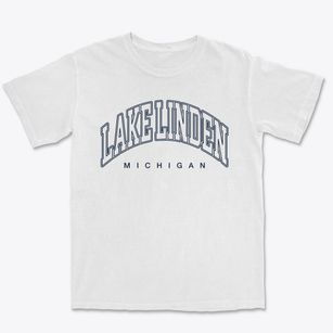 Lake Linden Michigan Inline Premium Heavyweight T-shirt
