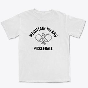 Mountain Island North Carolina Pickleball Premium Heavyweight T-shirt