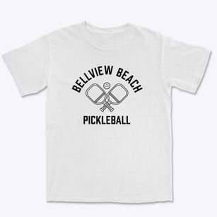 Bellview Beach New York Pickleball Premium Heavyweight T-shirt