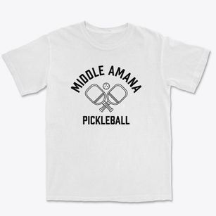 Middle Amana Iowa Pickleball Premium Heavyweight T-shirt