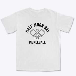 Half Moon Bay California Pickleball Premium Heavyweight T-shirt