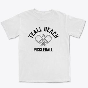 Teall Beach New York Pickleball Premium Heavyweight T-shirt