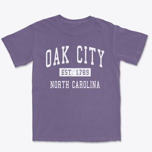 Oak City North Carolina Classic Established Premium Heavyweight T-shirt