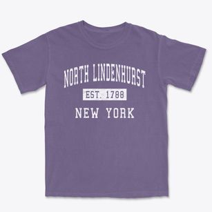 North Lindenhurst New York Classic Established Premium Heavyweight T-shirt