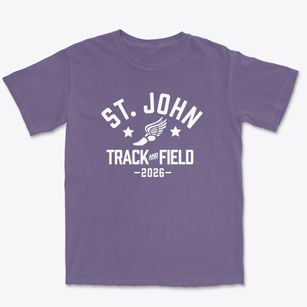 Saint John Lutheran School Track and Field Premium Heavyweight T-shirt