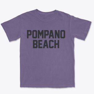 Pompano Beach Florida Classic Block Premium Heavyweight T-shirt
