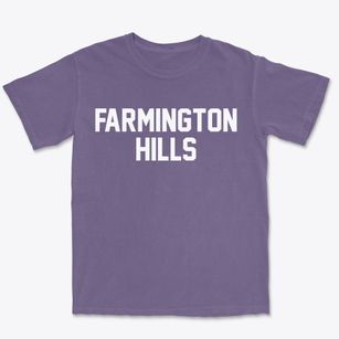 Farmington Hills Michigan Classic Block Premium Heavyweight T-shirt