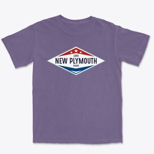 New Plymouth Idaho Diamond Star Premium Heavyweight T-shirt