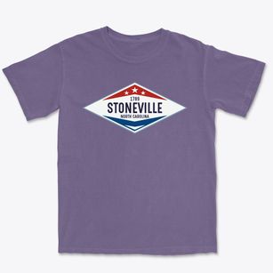 Stoneville North Carolina Diamond Star Premium Heavyweight T-shirt