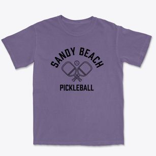 Sandy Beach Connecticut Pickleball Premium Heavyweight T-shirt
