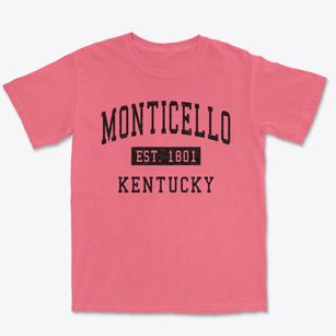 Monticello Kentucky Classic Established Premium Heavyweight T-shirt