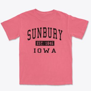 Sunbury Iowa Classic Established Premium Heavyweight T-shirt