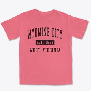 Wyoming City West Virginia Classic Established Premium Heavyweight T-shirt