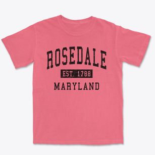 Rosedale Maryland Classic Established Premium Heavyweight T-shirt