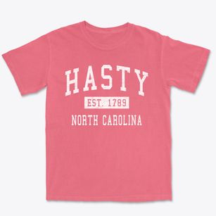 Hasty North Carolina Classic Established Premium Heavyweight T-shirt