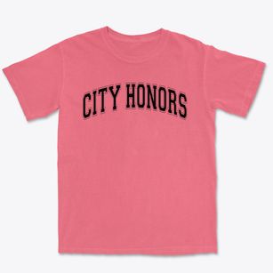 City Honors School 195 Varsity Arch Premium Heavyweight T-shirt
