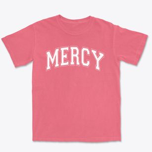 Our Mother Of Mercy Catholic School Varsity Arch Premium Heavyweight T-shirt