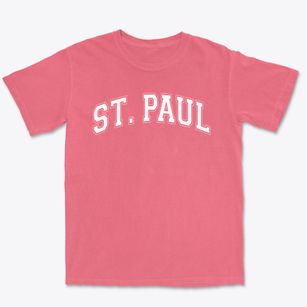 Saint Paul Lutheran School Varsity Arch Premium Heavyweight T-shirt