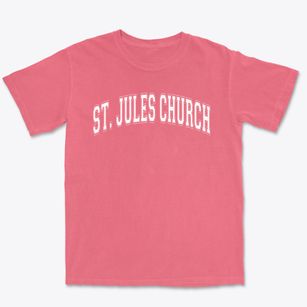 St Jules Church Varsity Arch Premium Heavyweight T-shirt