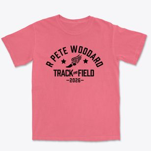 R Pete Woodard Junior High School Track and Field Premium Heavyweight T-shirt