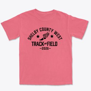 Shelby County West Middle School Track and Field Premium Heavyweight T-shirt