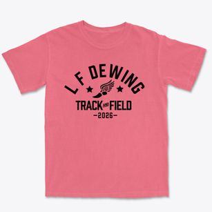 L F Dewing Elementary School Track and Field Premium Heavyweight T-shirt