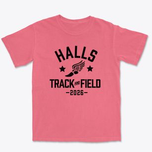 Halls High School Track and Field Premium Heavyweight T-shirt