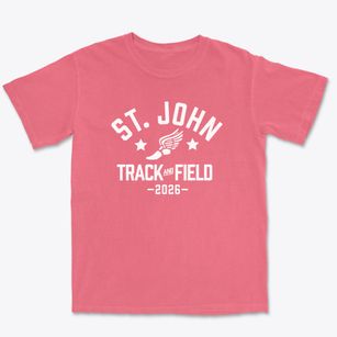 Saint John Lutheran School Track and Field Premium Heavyweight T-shirt
