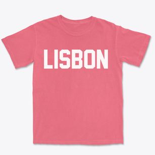 Lisbon New Hampshire Classic Block Premium Heavyweight T-shirt