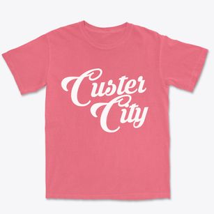 Custer City Oklahoma Vintage Team Premium Heavyweight T-shirt