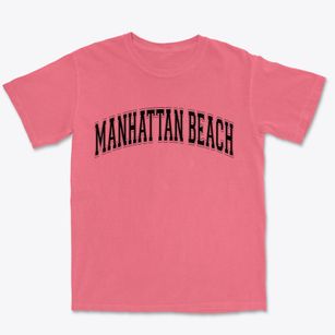 Manhattan Beach California Varsity Premium Heavyweight T-shirt