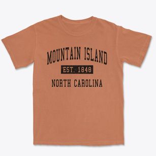Mountain Island North Carolina Classic Established Premium Heavyweight T-shirt
