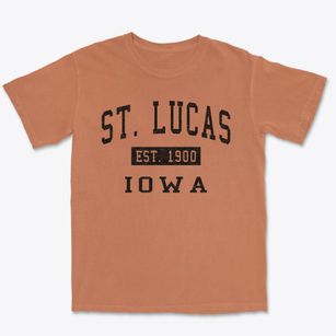 St. Lucas Iowa Classic Established Premium Heavyweight T-shirt