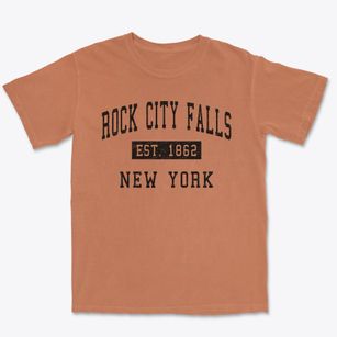 Rock City Falls New York Classic Established Premium Heavyweight T-shirt