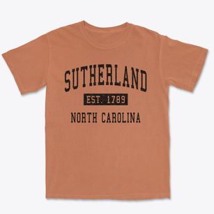 Sutherland North Carolina Classic Established Premium Heavyweight T-shirt