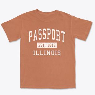 Passport Illinois Classic Established Premium Heavyweight T-shirt