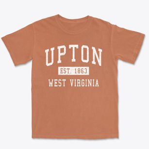 Upton West Virginia Classic Established Premium Heavyweight T-shirt