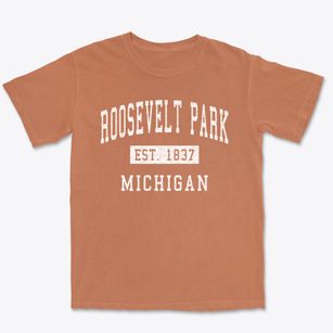 Roosevelt Park Michigan Classic Established Premium Heavyweight T-shirt