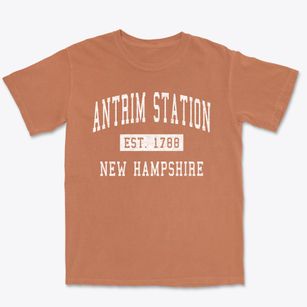Antrim Station New Hampshire Classic Established Premium Heavyweight T-shirt