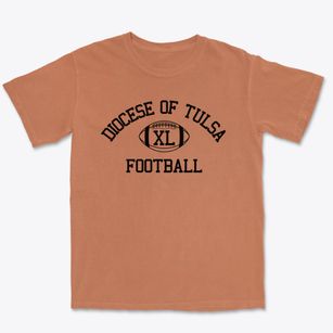 Diocese Of Tulsa Classic Football Premium Heavyweight T-shirt