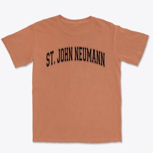Saint John Neumann Catholic School Varsity Arch Premium Heavyweight T-shirt