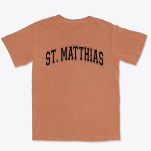 Saint Matthias Apostle School Varsity Arch Premium Heavyweight T-shirt