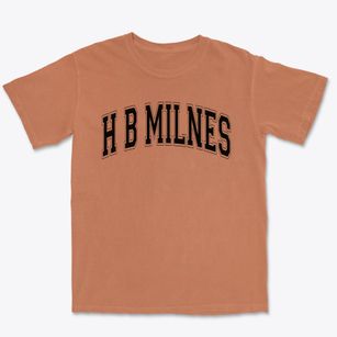 H B Milnes Elementary School Varsity Arch Premium Heavyweight T-shirt