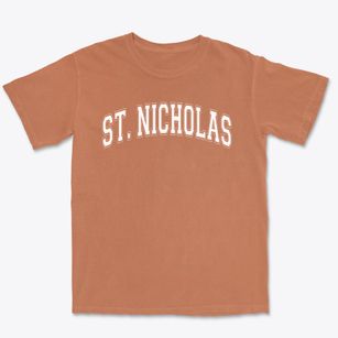 St Nicholas Parish Varsity Arch Premium Heavyweight T-shirt
