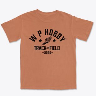 W P Hobby Elementary School Track and Field Premium Heavyweight T-shirt