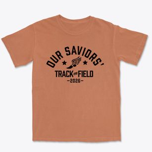 Our Saviors' Lutheran School Track and Field Premium Heavyweight T-shirt