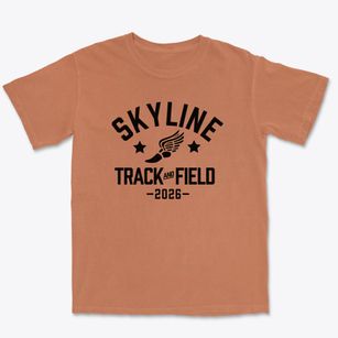 Skyline High School Track and Field Premium Heavyweight T-shirt