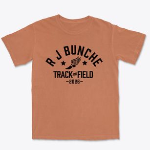 R J Bunche Middle School Track and Field Premium Heavyweight T-shirt
